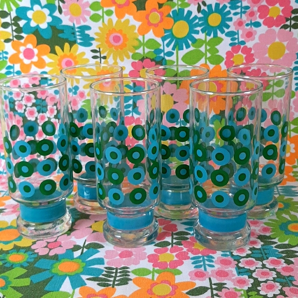 Vintage mid century highball glasses 6